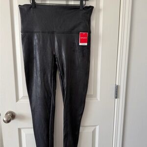 SPANX Shiny Black Leggings